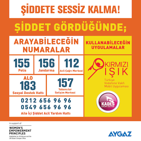 Aygaz’dan artan aile içi şiddete karşı kadınlara destek