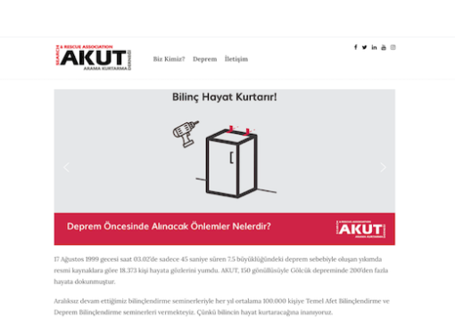 AKUT’tan, afet bilinci odaklı yeni web sitesi: “Bilinç Hayat Kurtarır”