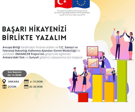 Türk ve Suriyeli girişimci adayları için online eğitim programı başlıyor