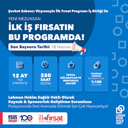 Lokman Hekim Sağlık Vakfı’ndan yeni mezun gençlere iş fırsatı 