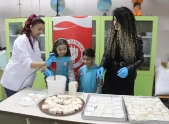 Malatya’da öğrenciler atık yağlardan sabun üretti