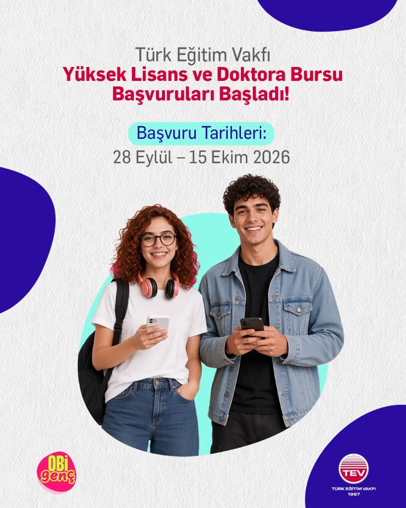 Türk Eğitim Vakfı yüksek lisans ve doktora bursu başvuruları başladı