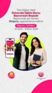 2026-2027 akademik yılı TEV üniversite eğitim bursu başvuruları başladı